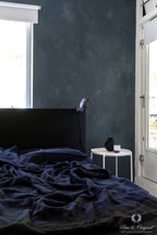 Pure & Original Steel Blue Fresco kalkverf in interieur