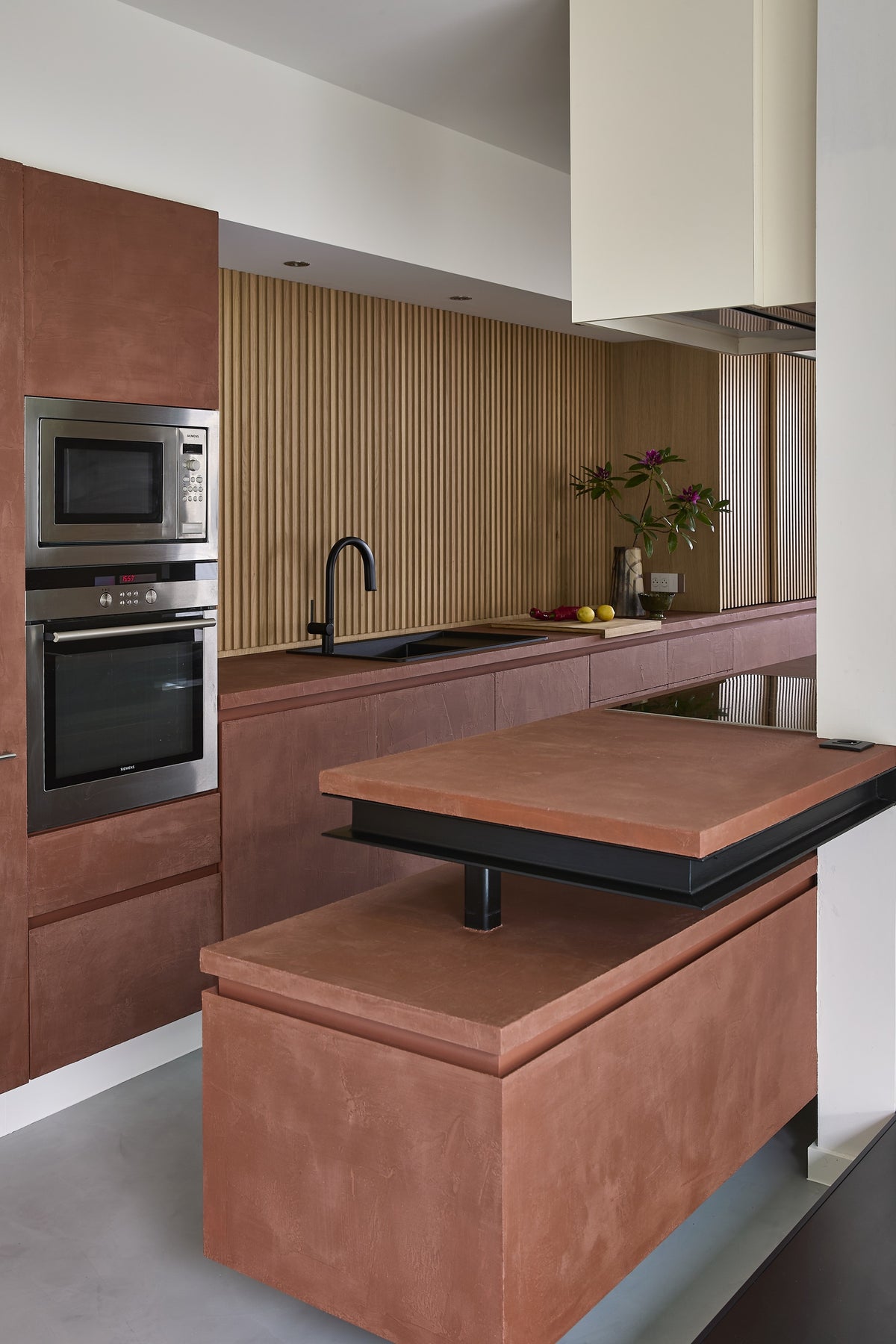 Pure & Original Terracotta Massif muurverf in interieur