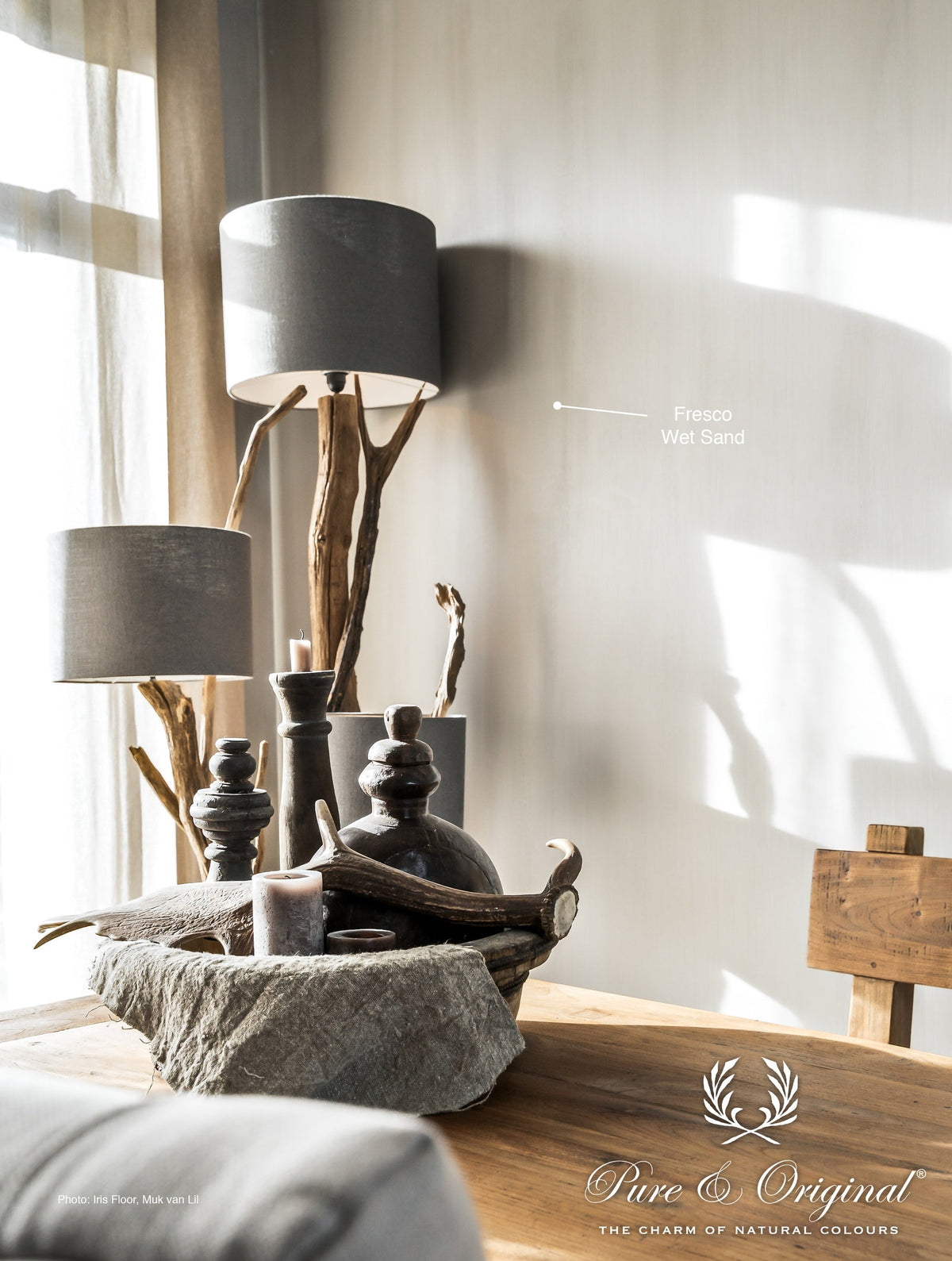Pure & Original Wet Sand Fresco kalkverf in interieur
