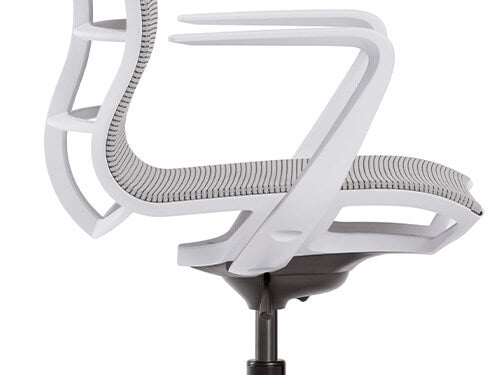 Sedus se:joy ergonomische bureaustoel wit-lichtgrijs, detailfoto 3