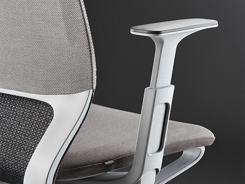 Sedus se:motion net ergonomische bureaustoel wit-lichtgrijs, detailfoto 1
