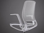 Sedus se:motion ergonomische bureaustoel wit-lichtgrijs, detailfoto 1