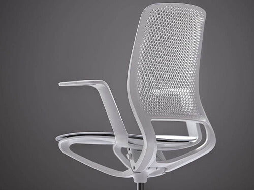 Sedus se:motion ergonomische bureaustoel wit-lichtgrijs, detailfoto 1