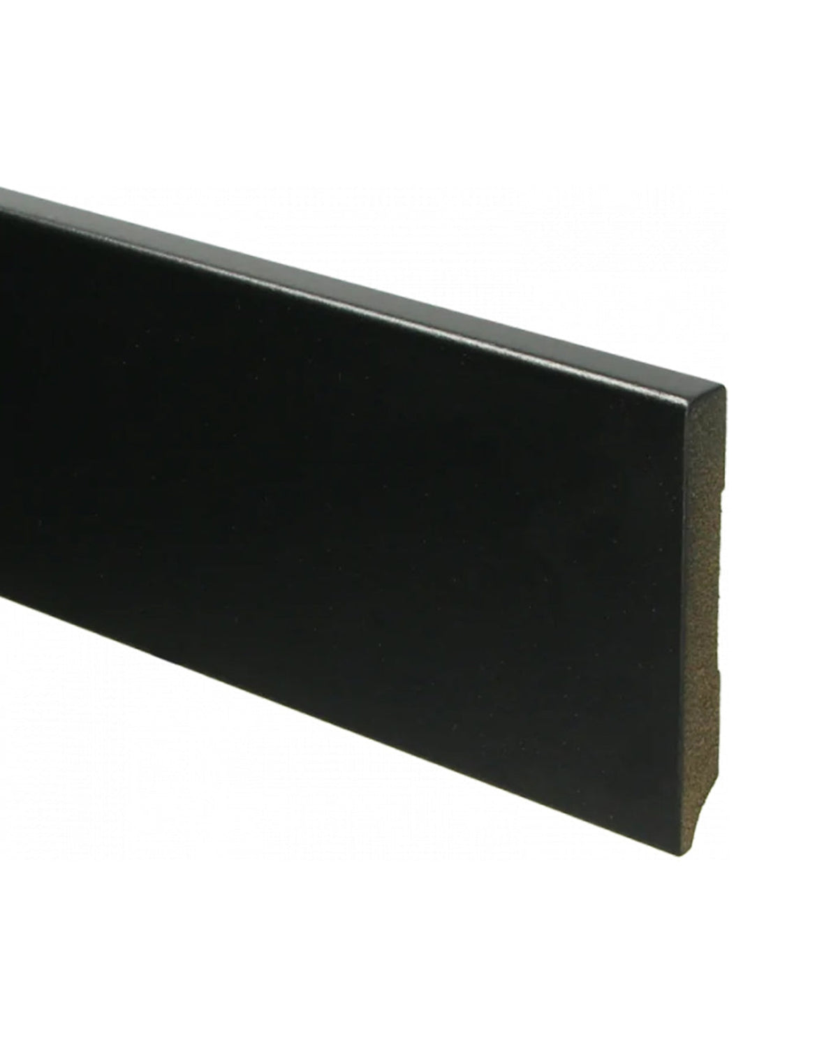 Trots MDF Plint Gitzwart Gegrond - RAL 9005 - 7 x 1,2 cm - productfoto