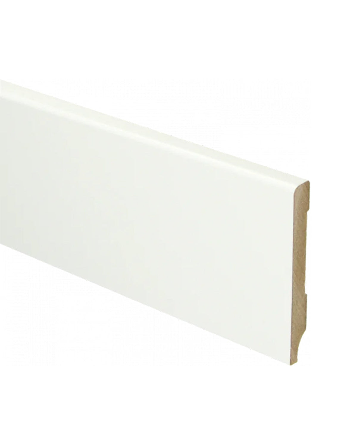 Trots MDF Plint Verkeerswit Gegrond - RAL 9016 - 7 x 0,9 cm - productfoto