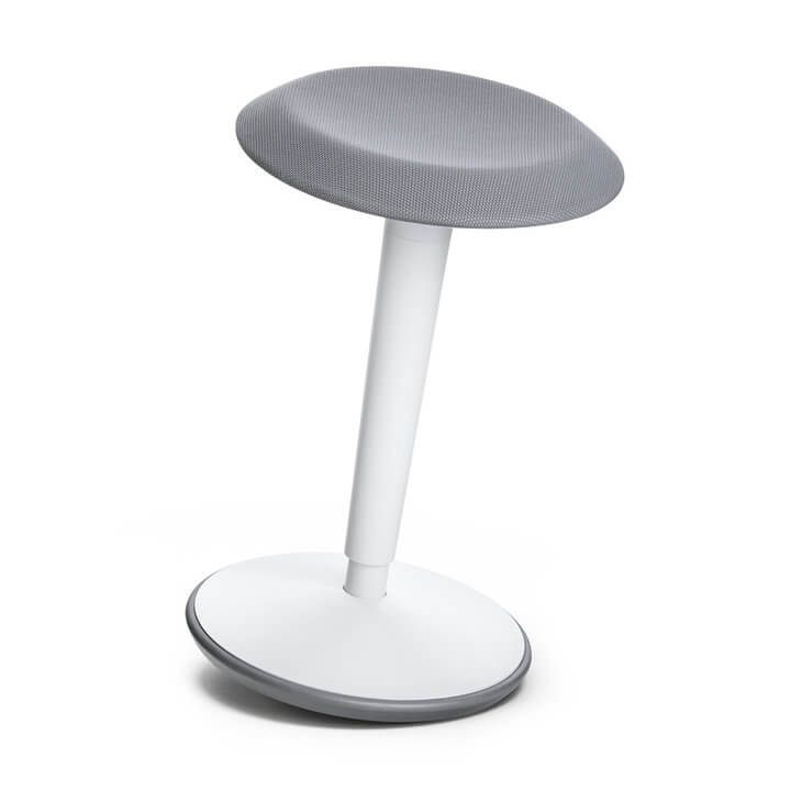 Sedus se:fit - Ergonomische Zit-Sta Kruk - Wit-Lichtgrijs