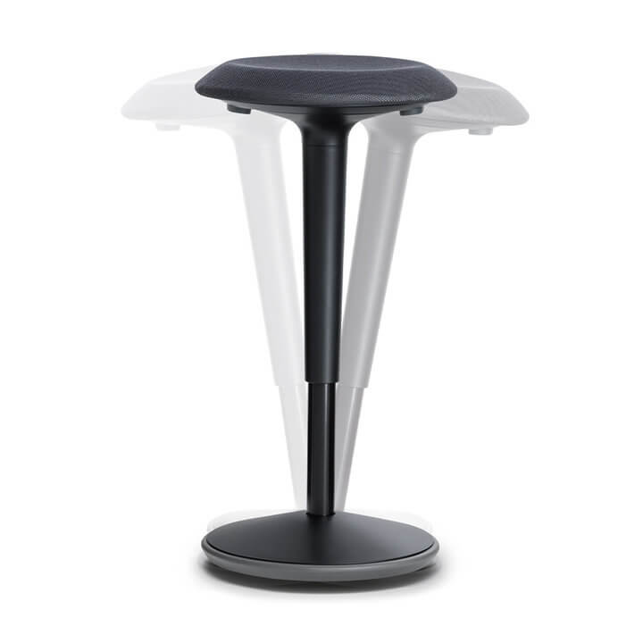 Sedus se:fit - Ergonomische Zit-Sta Kruk - Zwart