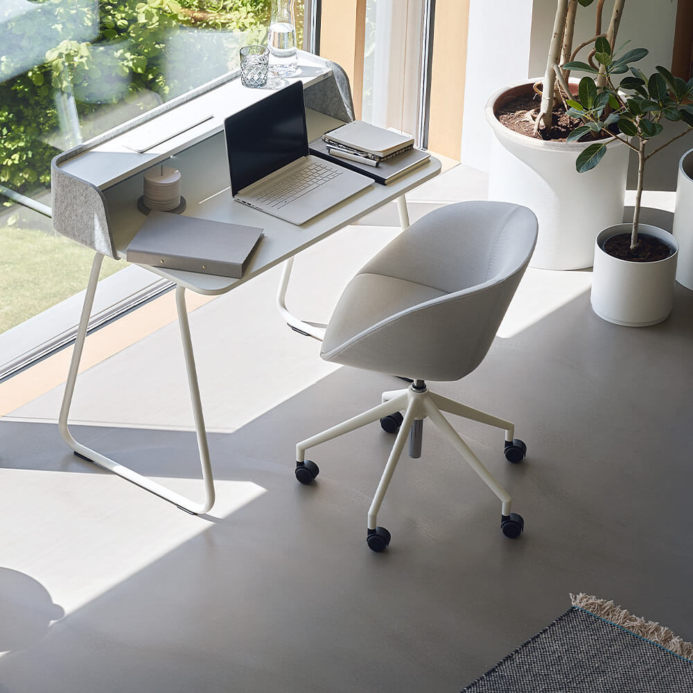 Sedus on spot cosy - Ergonomische Thuiswerk Fauteuil - Lichtgrijs-Wit