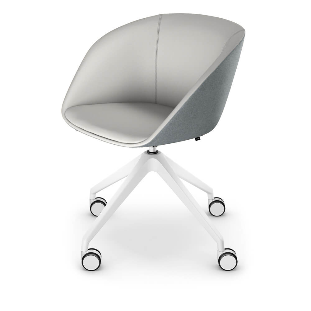 Sedus on spot cosy - Ergonomische Thuiswerk Fauteuil - Lichtgrijs-Wit