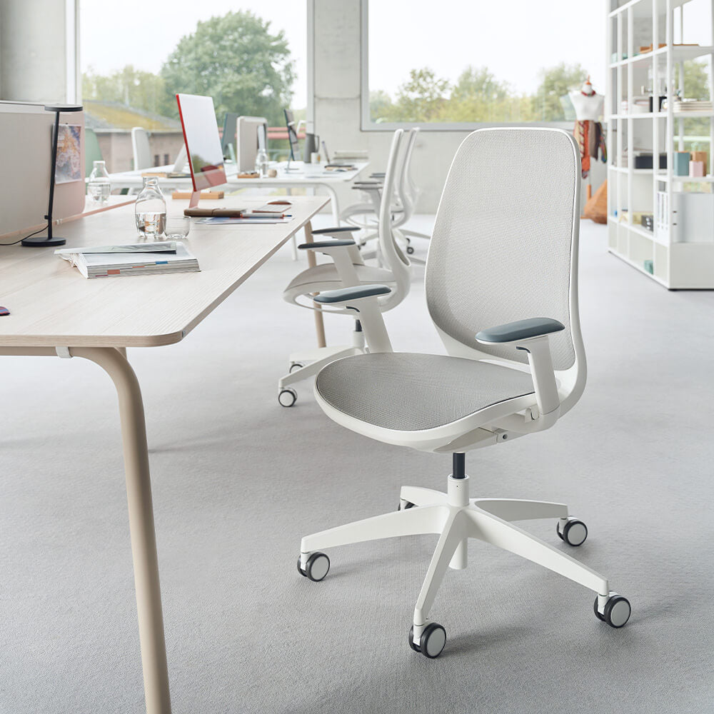 Sedus se:air - Ergonomische Bureaustoel - Wit-Lichtgrijs