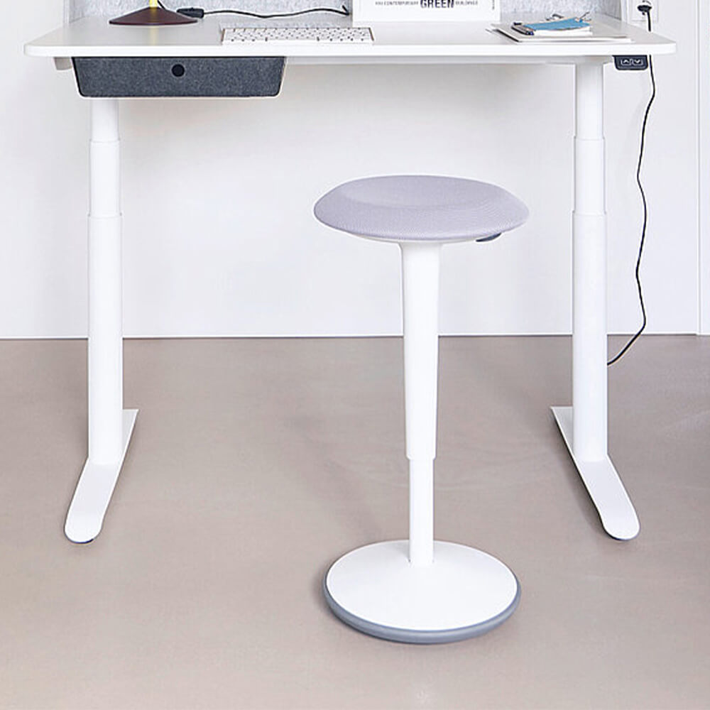 Sedus se:fit - Ergonomische Zit-Sta Kruk - Wit-Lichtgrijs
