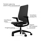 Sedus se:flex - Ergonomische Bureaustoel - Zwart