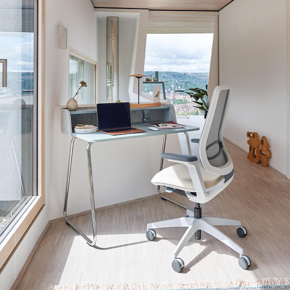 Sedus se:flex - Ergonomische Bureaustoel - Wit-Lichtgrijs