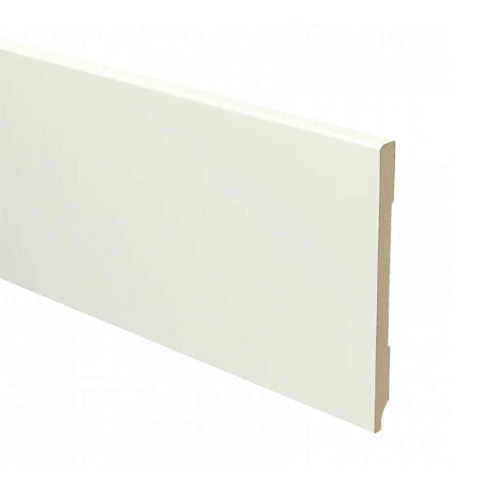 Trots MDF Plint Gebroken Wit - Modern - RAL 9010 - 9 x 120 x 2440 mm