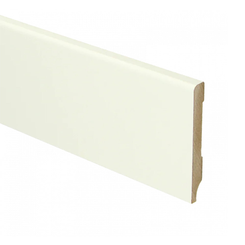 Trots MDF Plint Gebroken Wit - Modern - RAL 9010 - 9 x 70 x 2440 mm