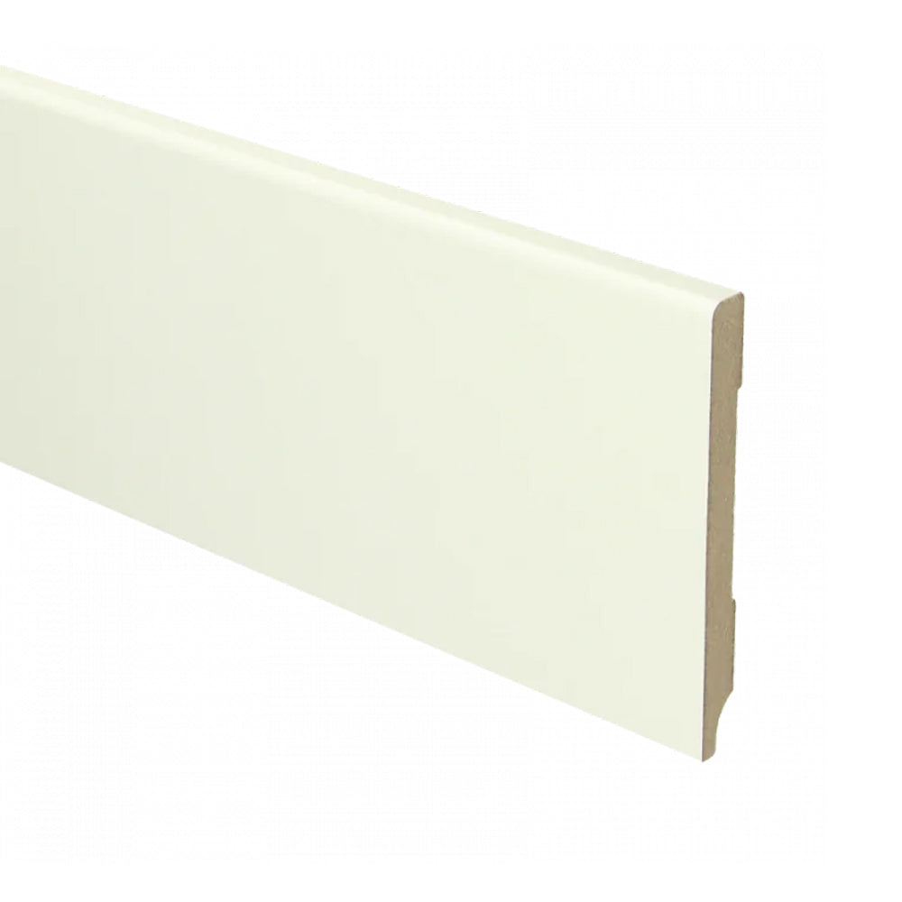 Trots MDF Plint Gebroken Wit - Modern - RAL 9010 - 9 x 94 x 2440 mm
