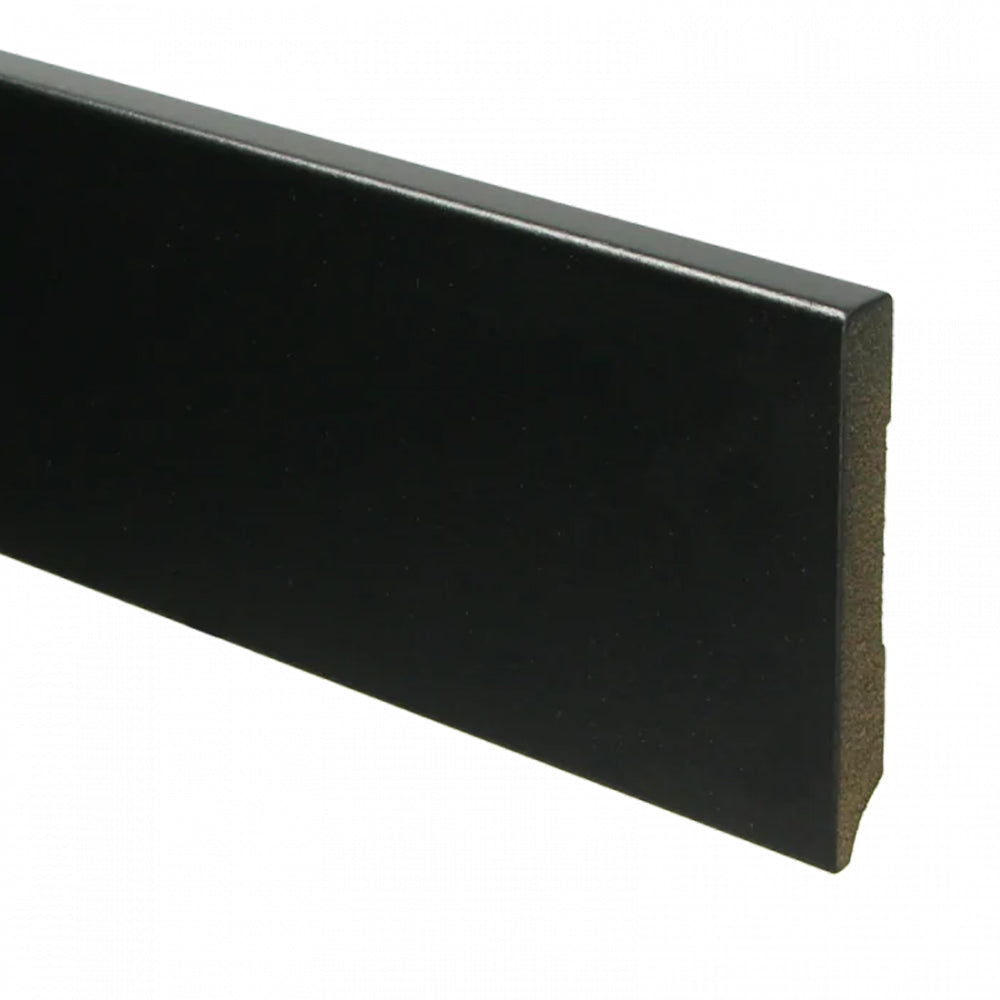 Trots MDF Plint Gitzwart - Modern - RAL 9005 - 12 x 70 x 2440 mm