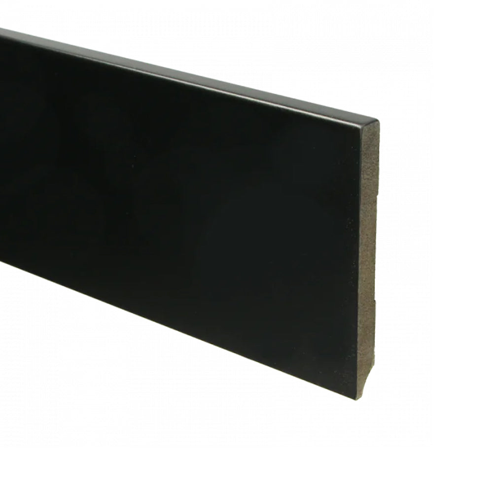 Trots MDF Plint Gitzwart - Modern - RAL 9005 - 12 x 120 x 2440 mm