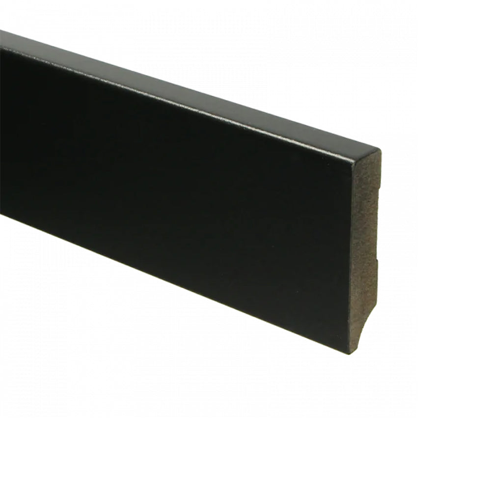 Trots MDF Plint Gitzwart - Modern - RAL 9005 - 15 x 70 x 2440 mm