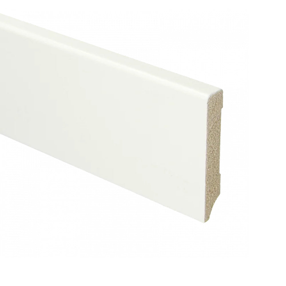 Trots MDF Plint Verkeerswit - Modern - RAL 9016 - 12 x 70 x 2440 mm