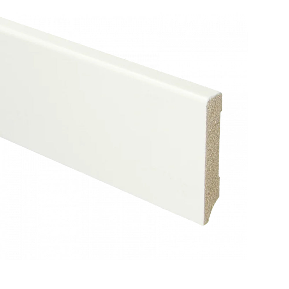 Trots MDF Plint Verkeerswit - Modern - RAL 9016 - 12 x 94 x 2440 mm