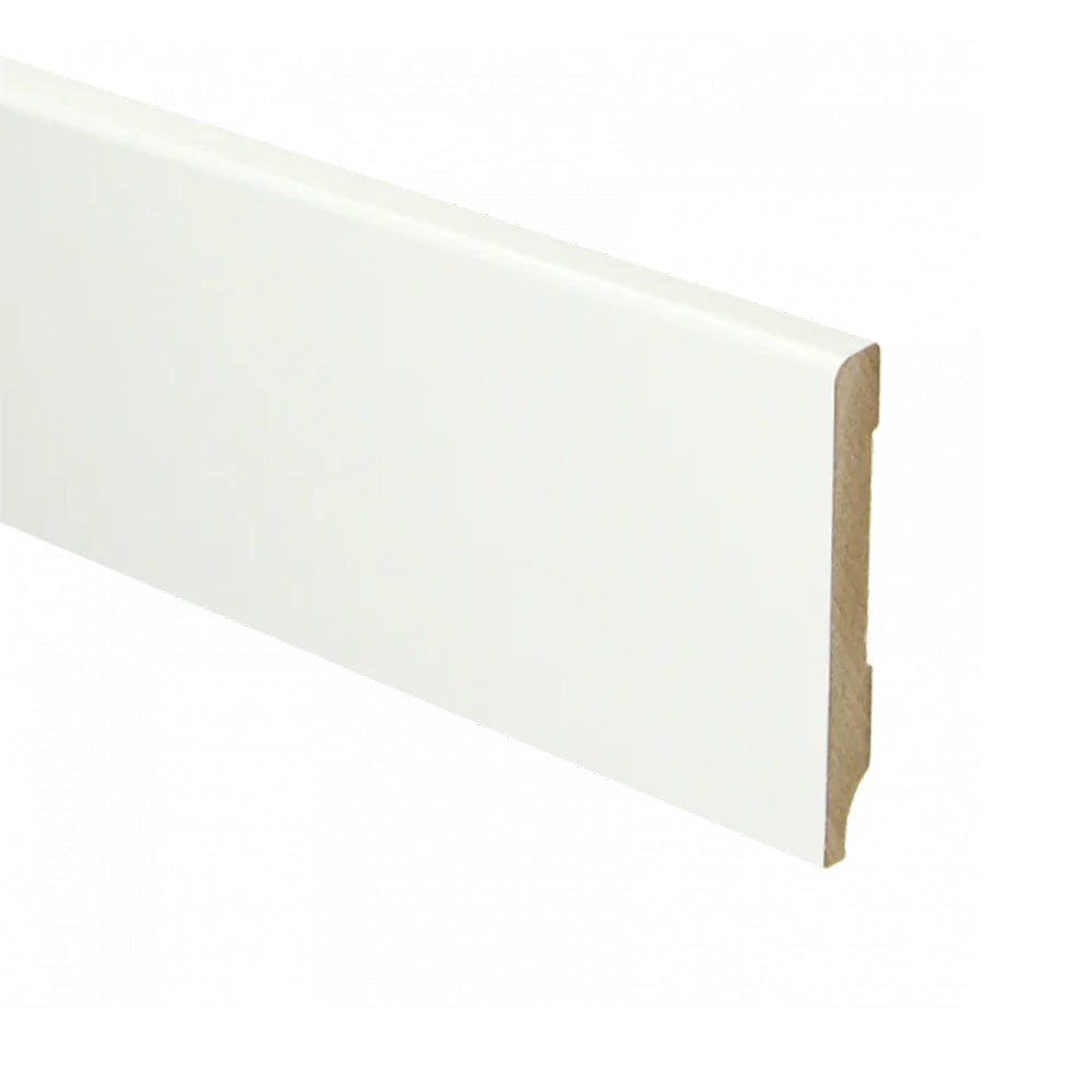 Trots MDF Plint Verkeerswit - Modern - RAL 9016 - 9 x 70 x 2440 mm