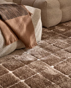 vtwonen vloerkleed - Blocks Warm Brown