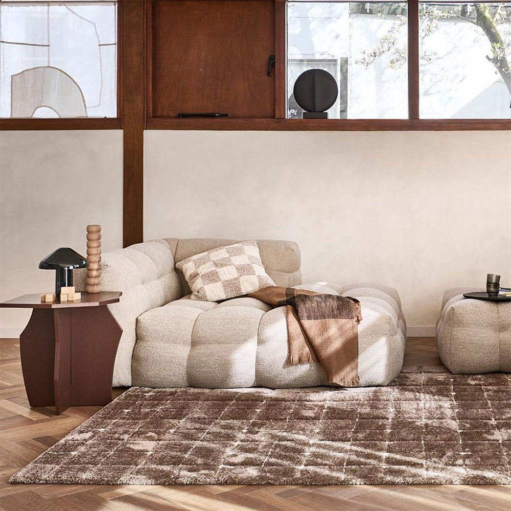 vtwonen vloerkleed - Blocks Warm Brown