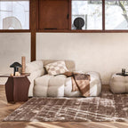vtwonen vloerkleed - Blocks Warm Brown