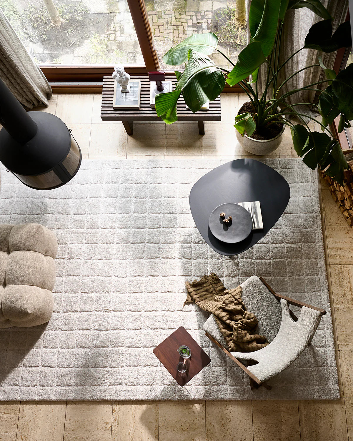 vtwonen vloerkleed - Blocks Warm White