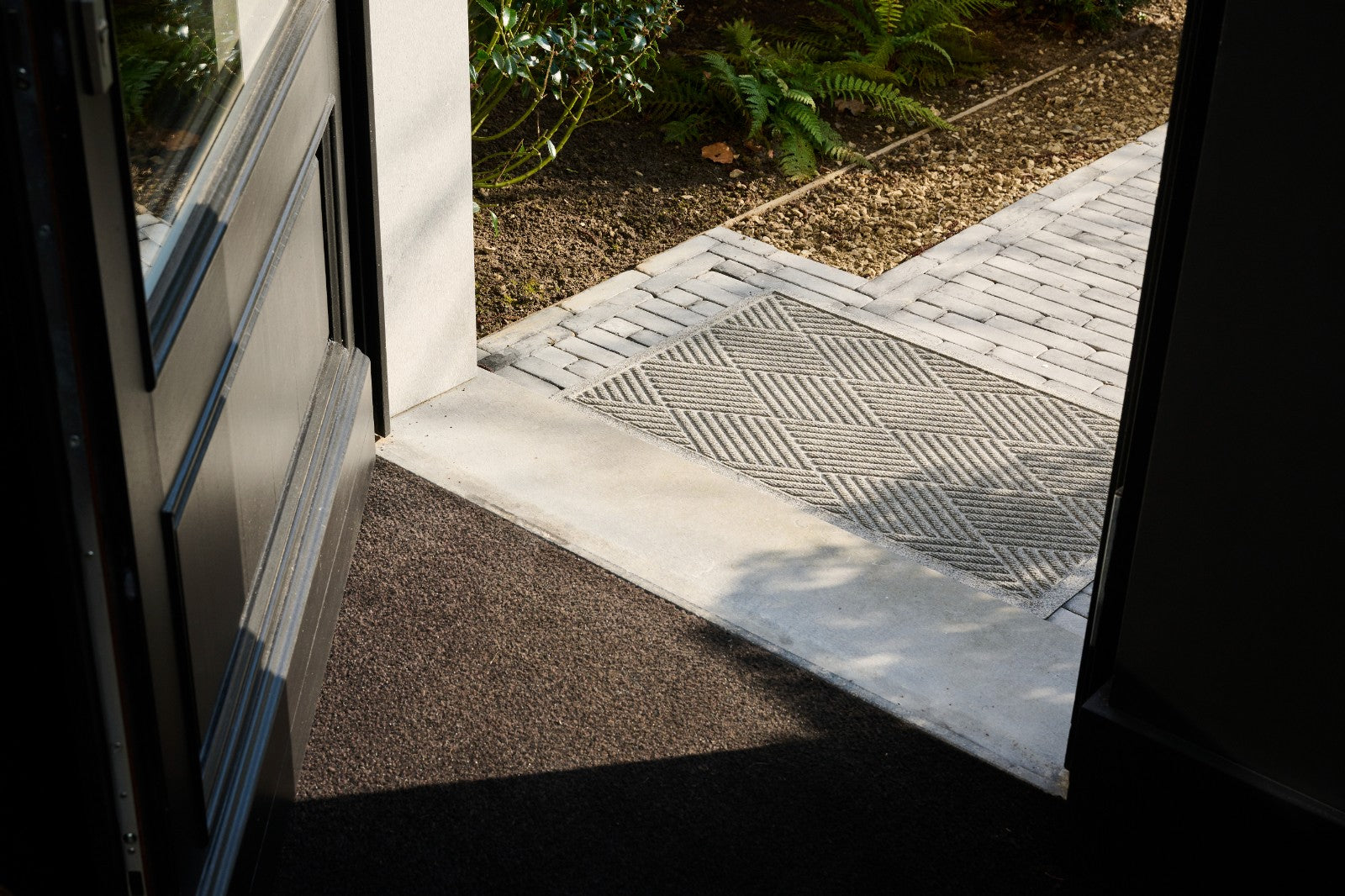 WaterHog® Diamond Grijs – Droog- en schoonloopmat