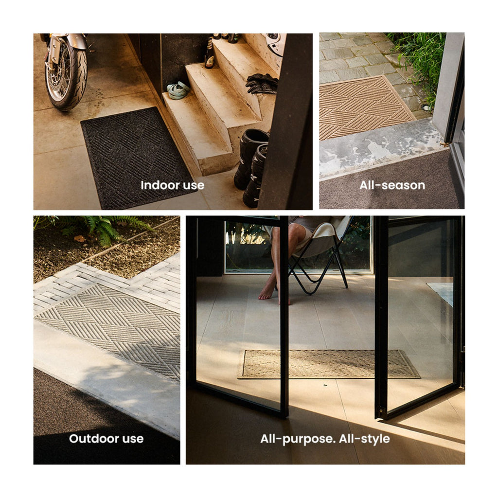 WaterHog® Diamond Grijs – Droog- en schoonloopmat