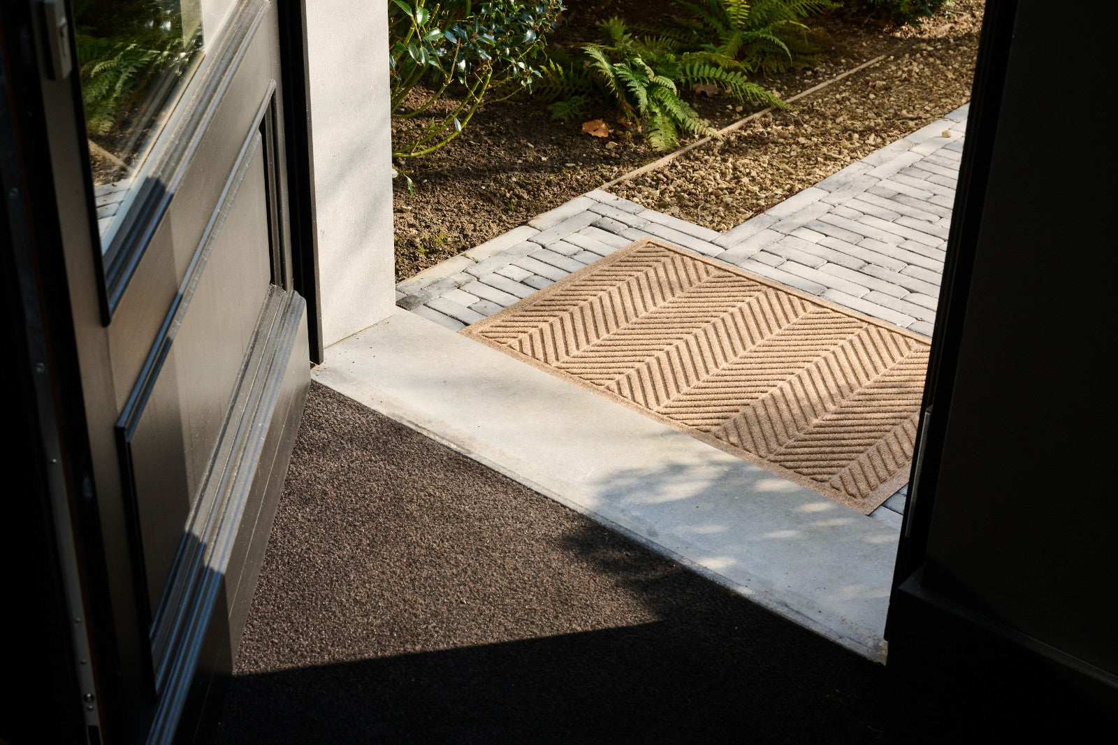 WaterHog® Herringbone Kameel – Droog- en schoonloopmat