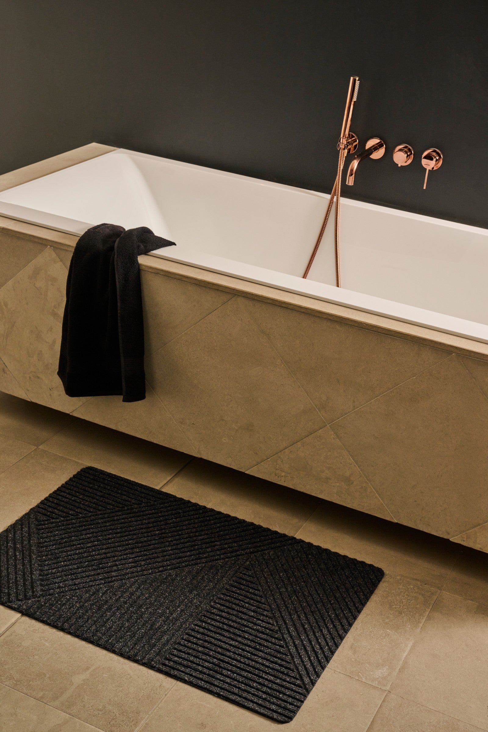 WaterHog® Pyramide Antraciet – Droog- en schoonloopmat - 55 x 85 cm