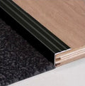 Aluminium hoekprofiel zelfklevend 125cm - Zwart - Voor afwerken deurmat